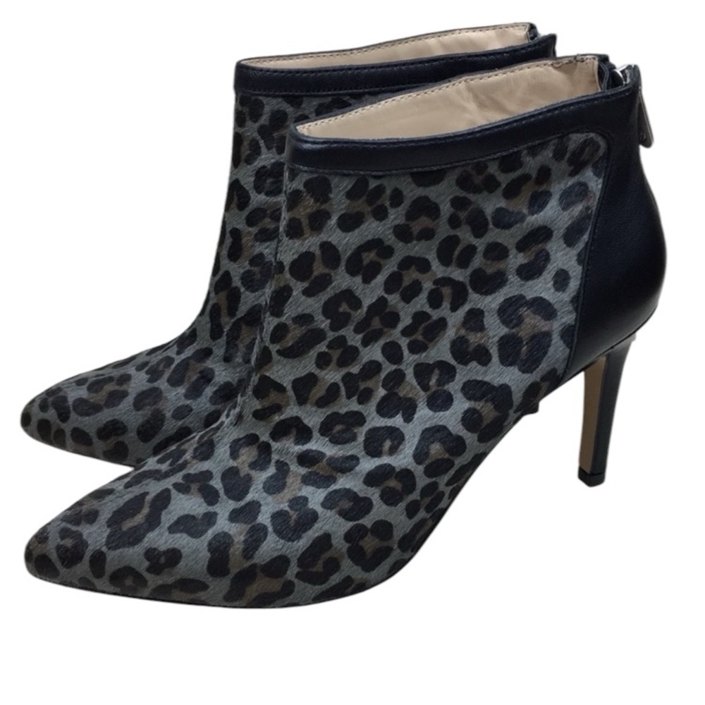 Adrienne Vittadini Nyla Leopard Ankle Booties NWT